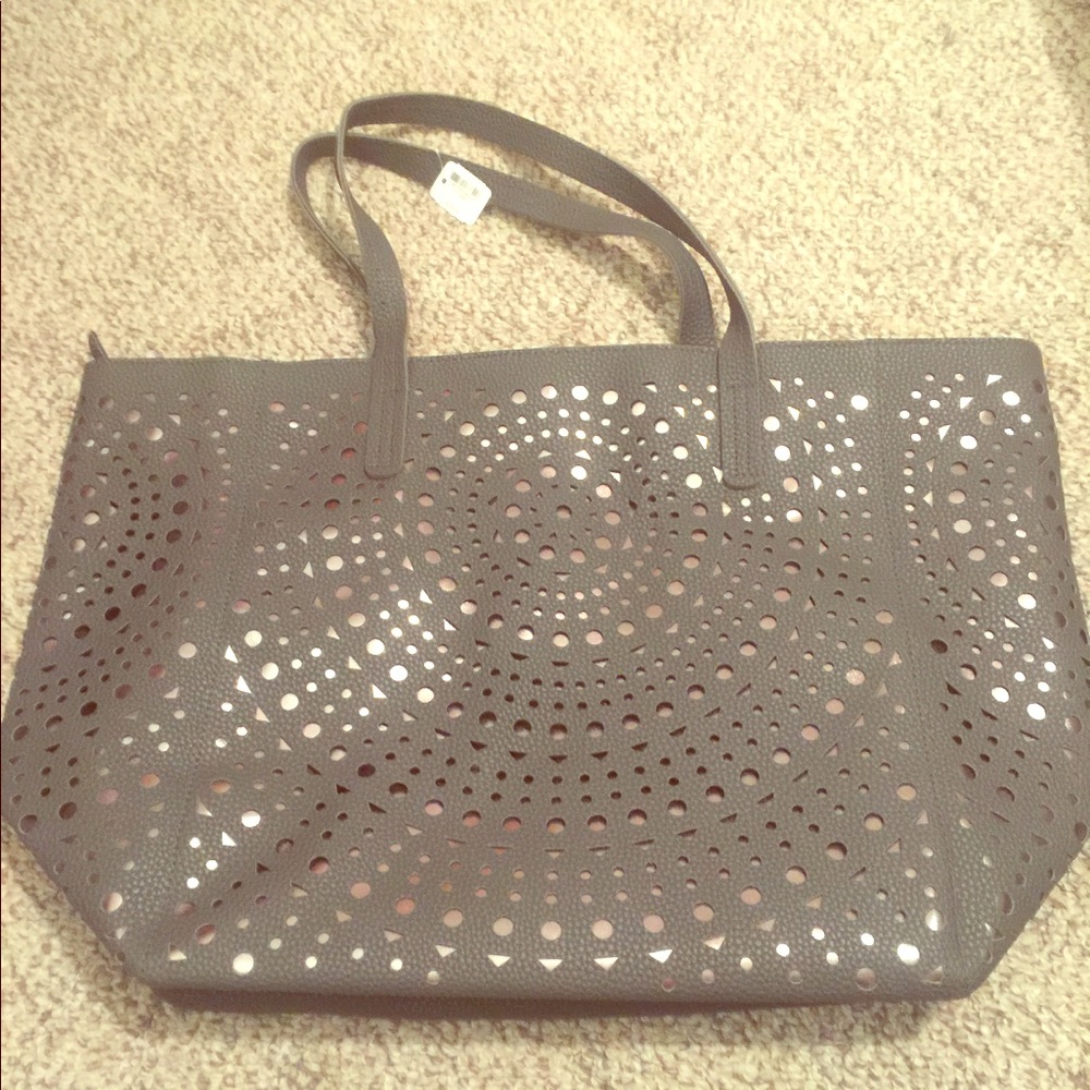 Grey & Rose Gold Tote Bag